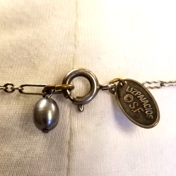 Liz Paiacios Purple Fresh Water Pearls Swarovski Crystals & Silver Necklace - Picture 7 of 9